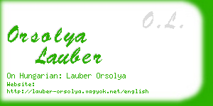 orsolya lauber business card